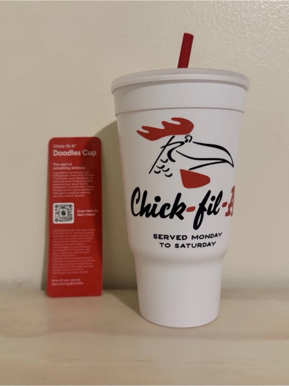 Chick-Fil-A Doodles Classic Reusable Hard Cup Collectible Retro SOLD OUT